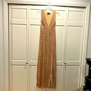 Rose gold Sequin special occasion dress
